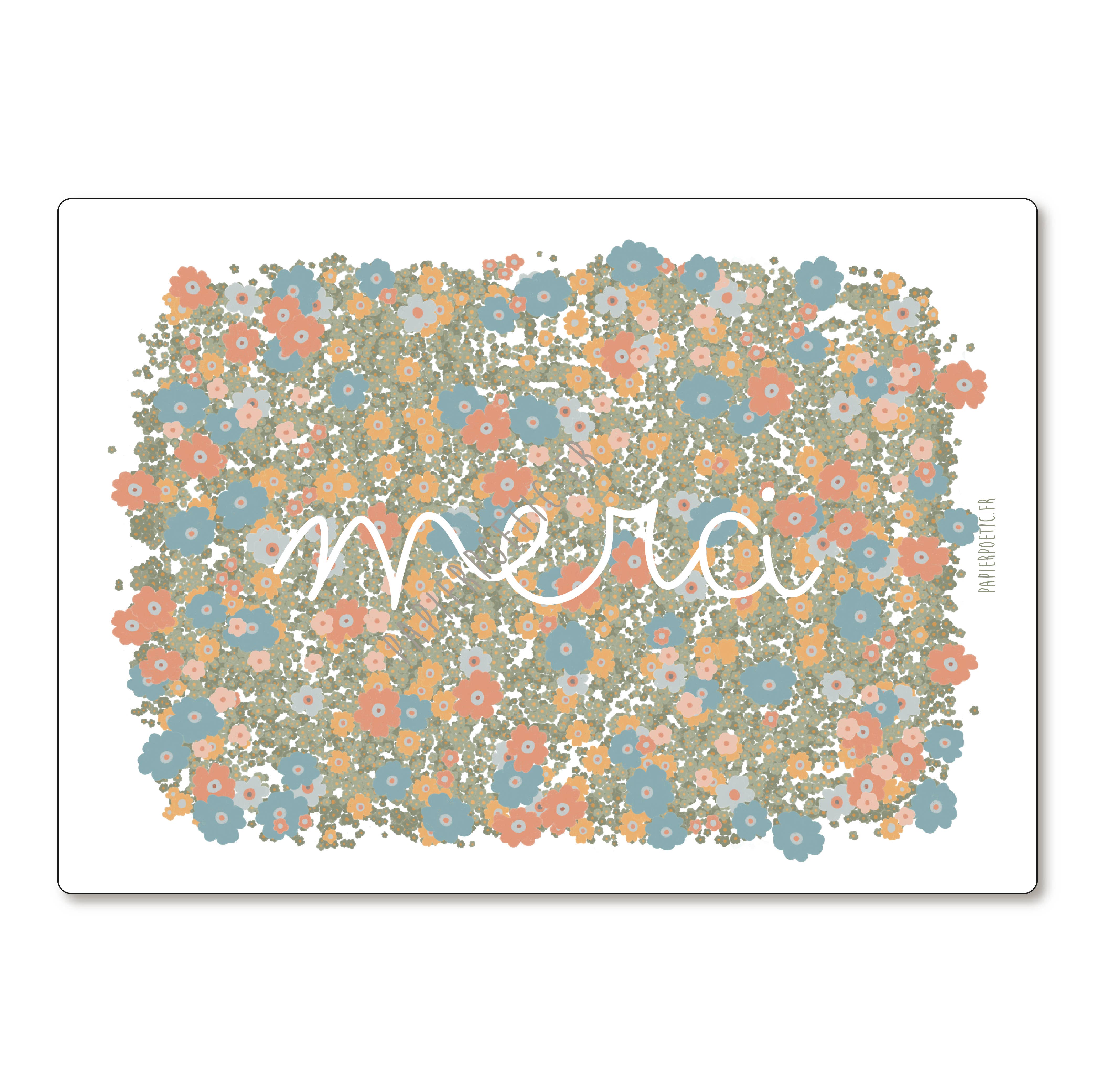 Carte/Card "Merci" liberty