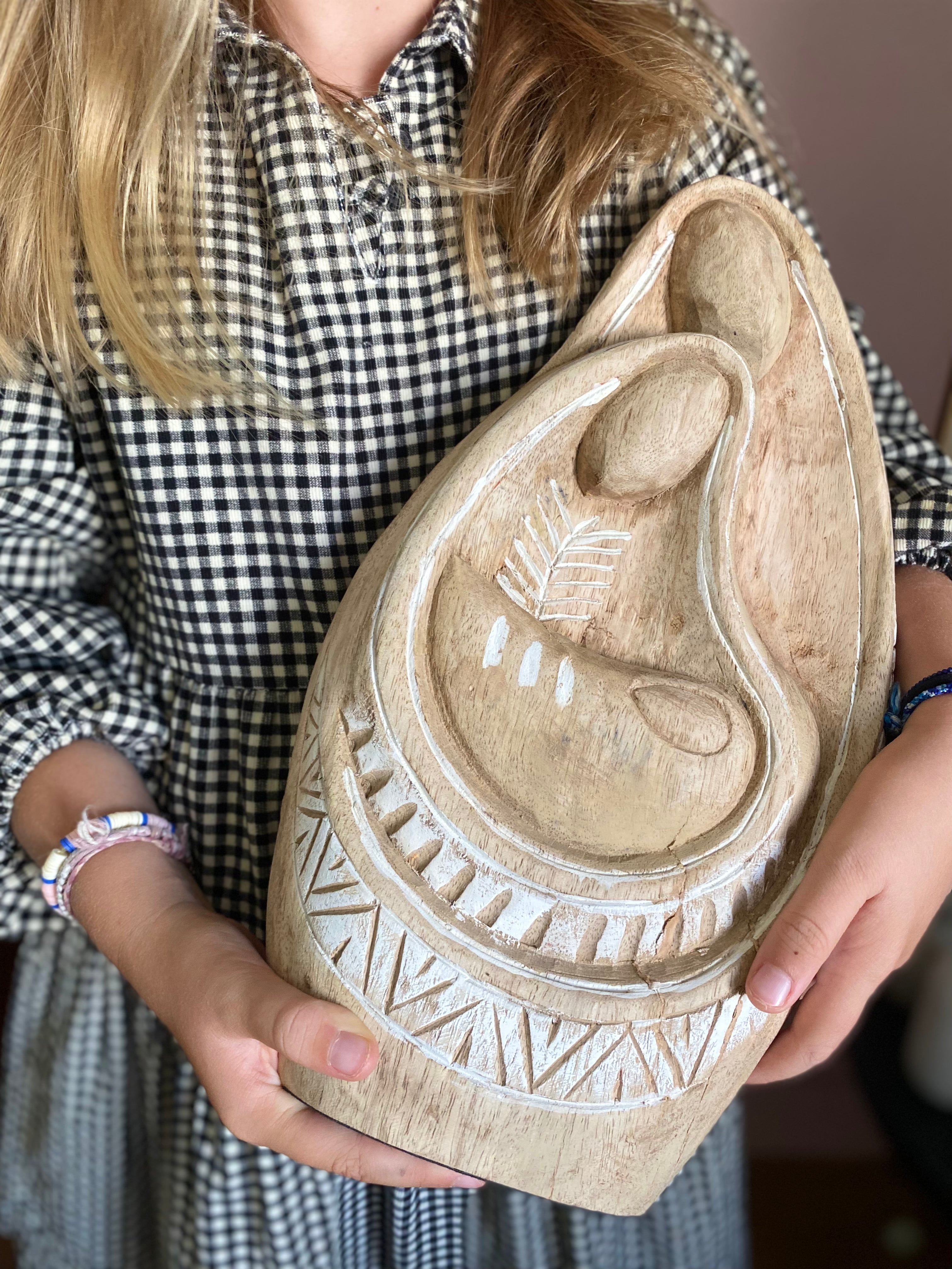 Figurine Sainte Famille Bois