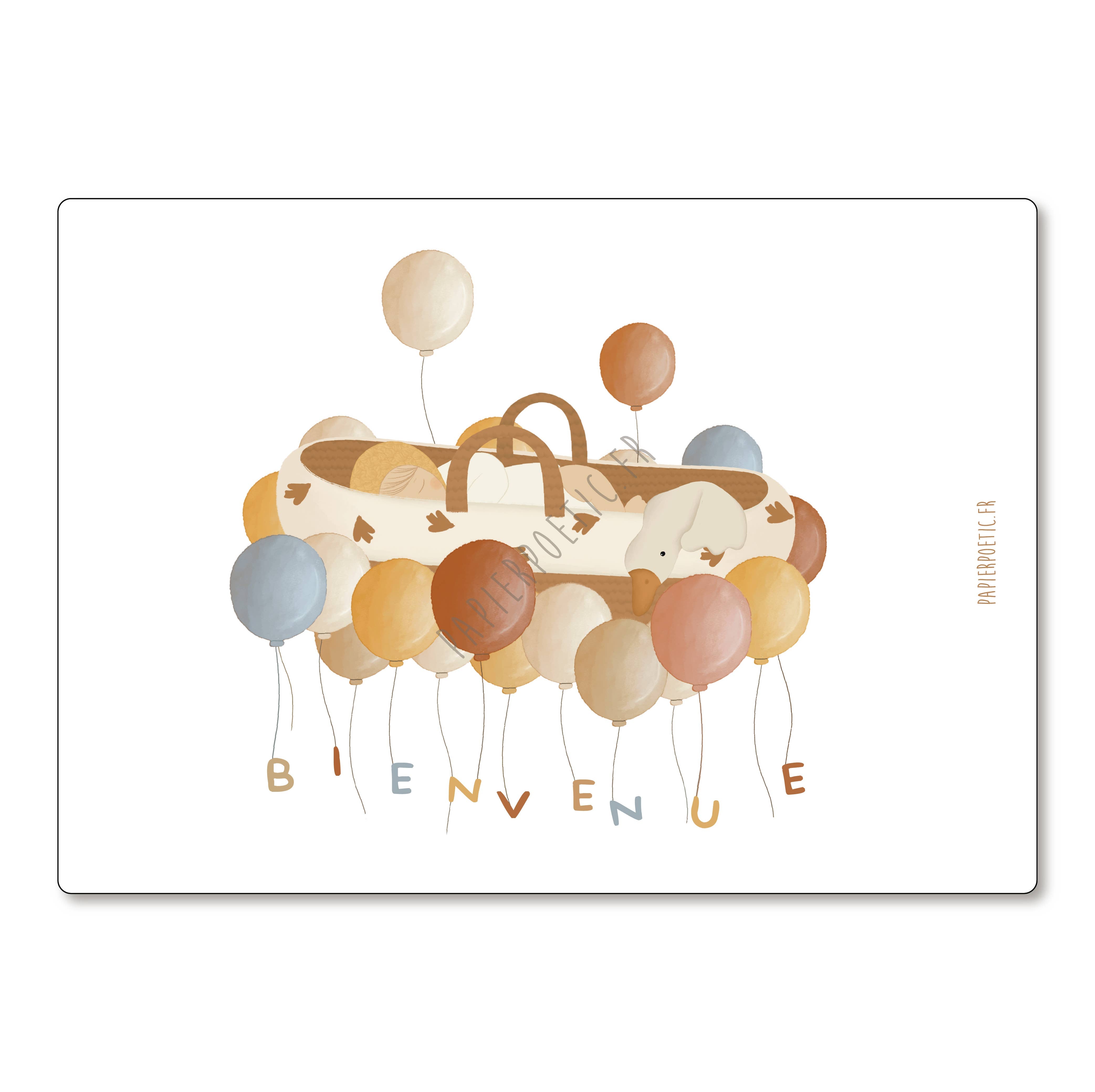 Carte/Card "Berceau ballons"