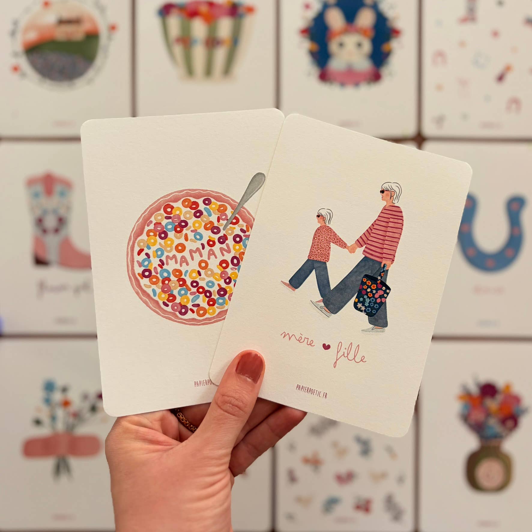 Carte Postale / Card "Matchy matchy mère fille"