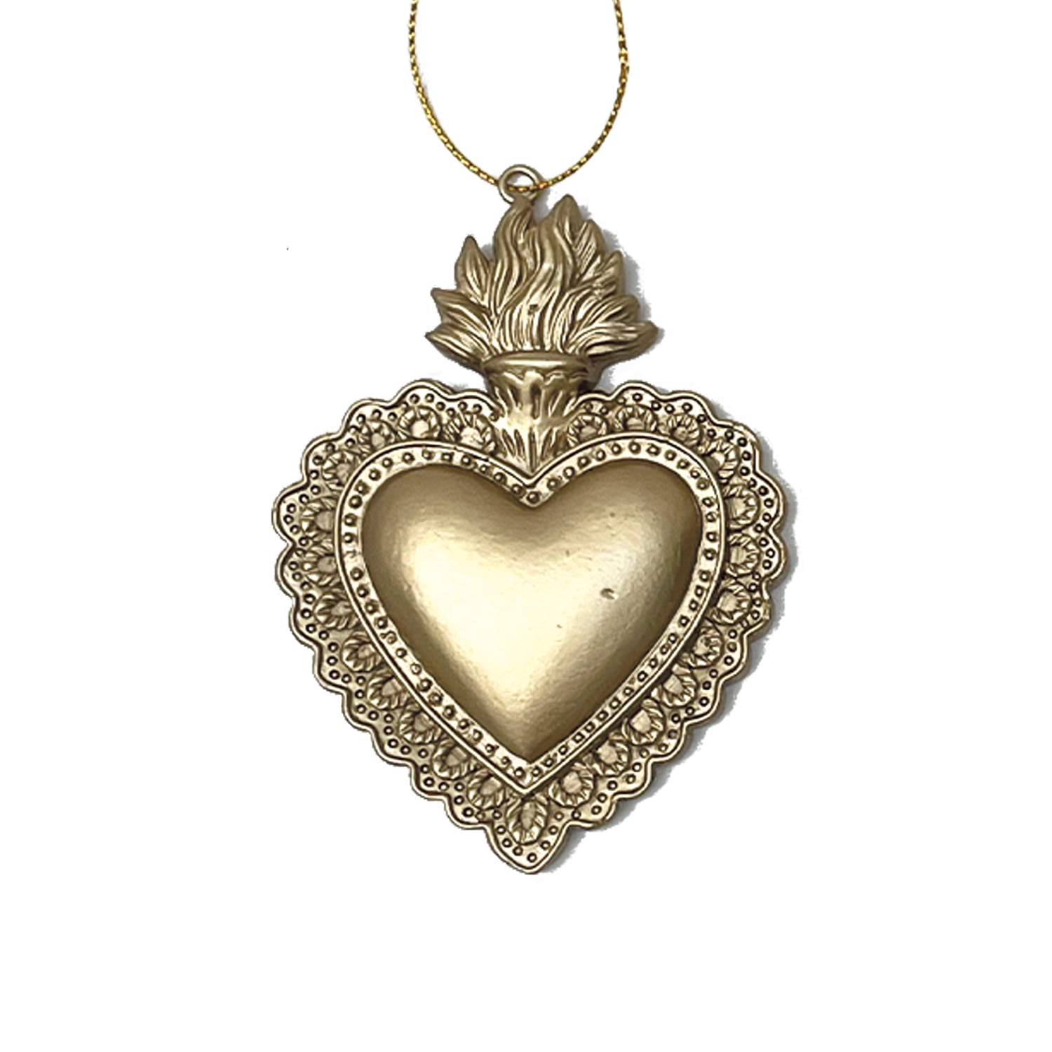 Déco Ex-voto amour cœur doré L10 P1 H9cm