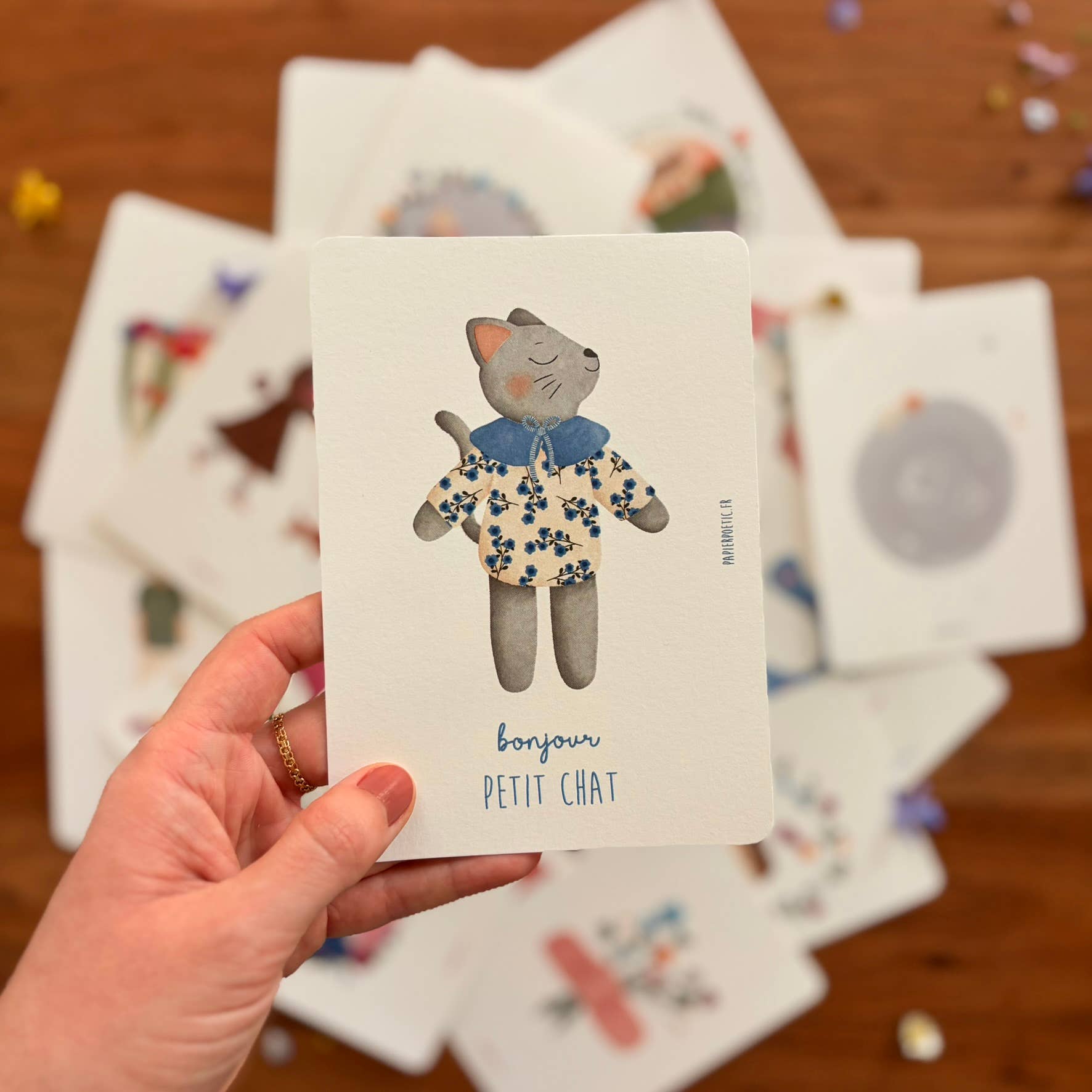 Carte Postale / Card “Doudou Chat anémone"