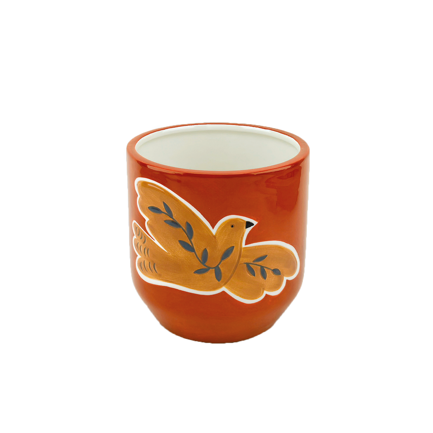 Pot colombe marron D13,5 H13,5cm