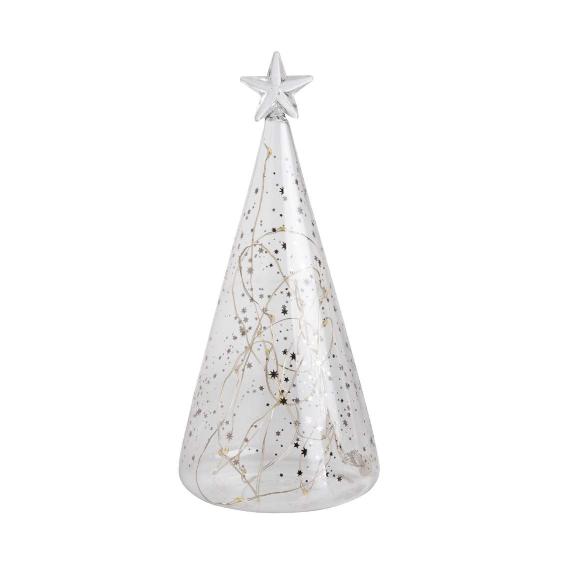 Bougeoir sapin led en verre - RADER