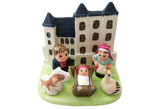 Crèche du Monde - Bearn. Collection Boutique de Fourvière : Crèches artisanales en céramique peinte à la main du Pérou, certifiées Fair Trade. Objets de décoration de Noël.