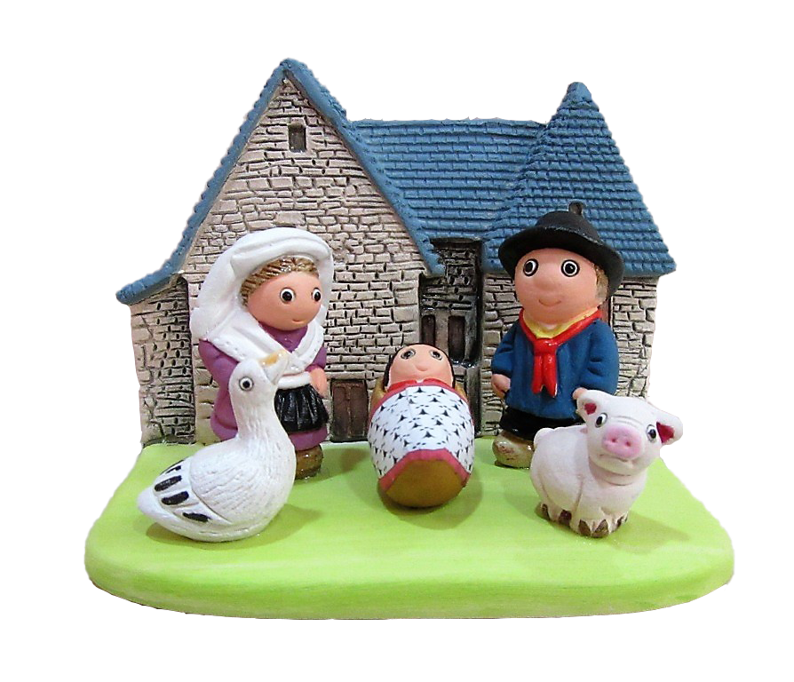 Crèche du Monde - Limousin. Collection Boutique de Fourvière : Crèches artisanales en céramique peinte à la main du Pérou, certifiées Fair Trade. Objets de décoration de Noël.