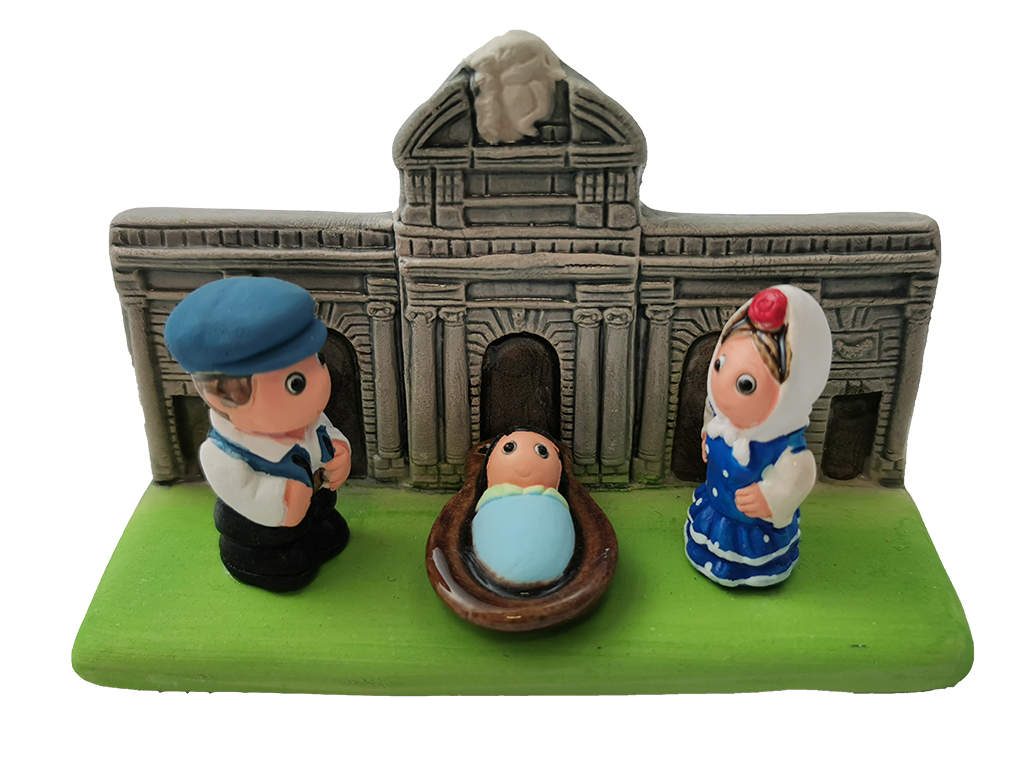 Crèche du Monde - Madrid. Collection Boutique de Fourvière : Crèches artisanales en céramique peinte à la main du Pérou, certifiées Fair Trade. Objets de décoration de Noël.