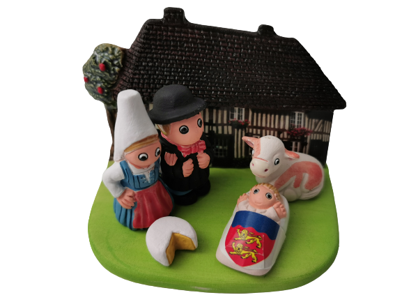 Crèche du Monde - Normandie. Collection Boutique de Fourvière : Crèches artisanales en céramique peinte à la main du Pérou, certifiées Fair Trade. Objets de décoration de Noël.