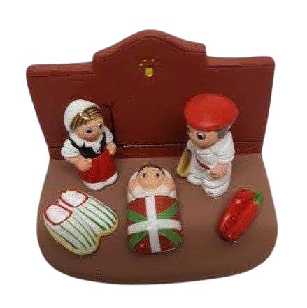 Crèche du Monde - Pays Basque. Collection Boutique de Fourvière : Crèches artisanales en céramique peinte à la main du Pérou, certifiées Fair Trade. Objets de décoration de Noël.