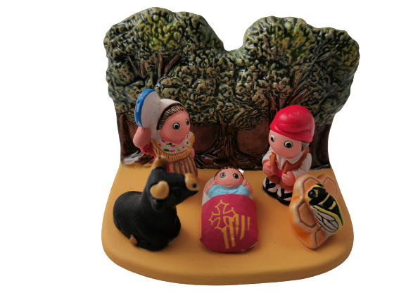 Crèche du Monde - Roussillon. Collection Boutique de Fourvière : Crèches artisanales en céramique peinte à la main du Pérou, certifiées Fair Trade. Objets de décoration de Noël.