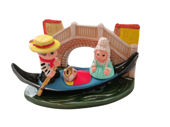 Crèche du Monde - Venise. Collection Boutique de Fourvière : Crèches artisanales en céramique peinte à la main du Pérou, certifiées Fair Trade. Objets de décoration de Noël.