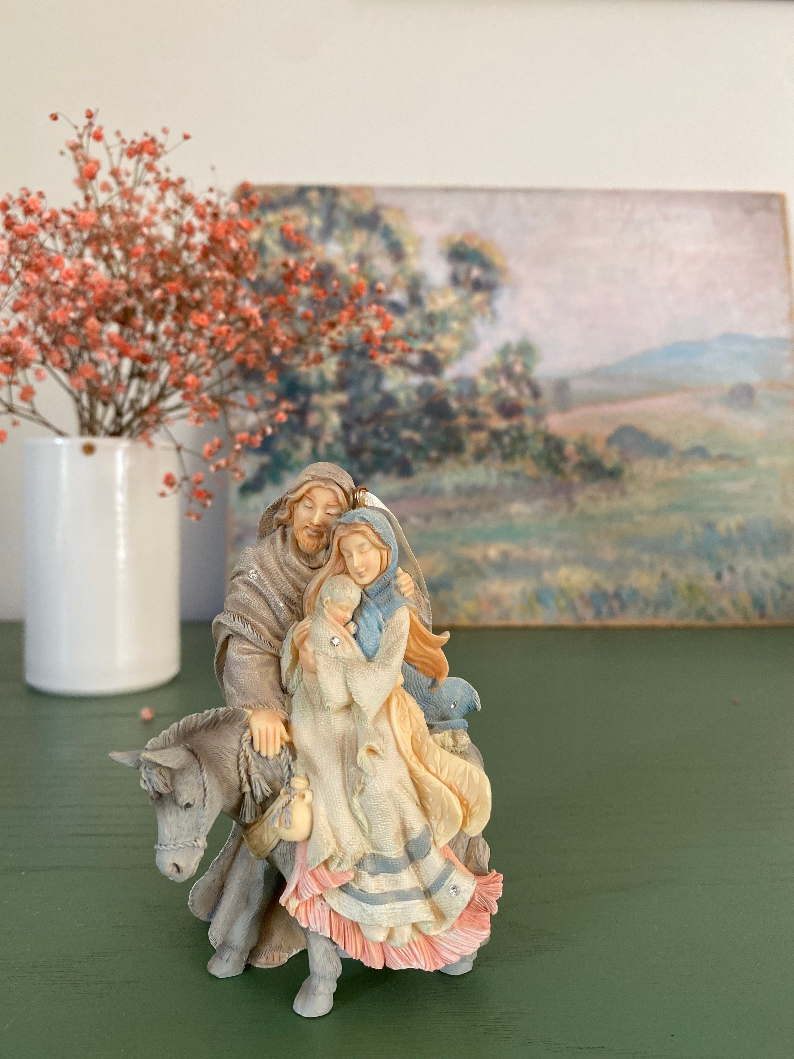 Figurine ornement « Fuite en Égypte »
