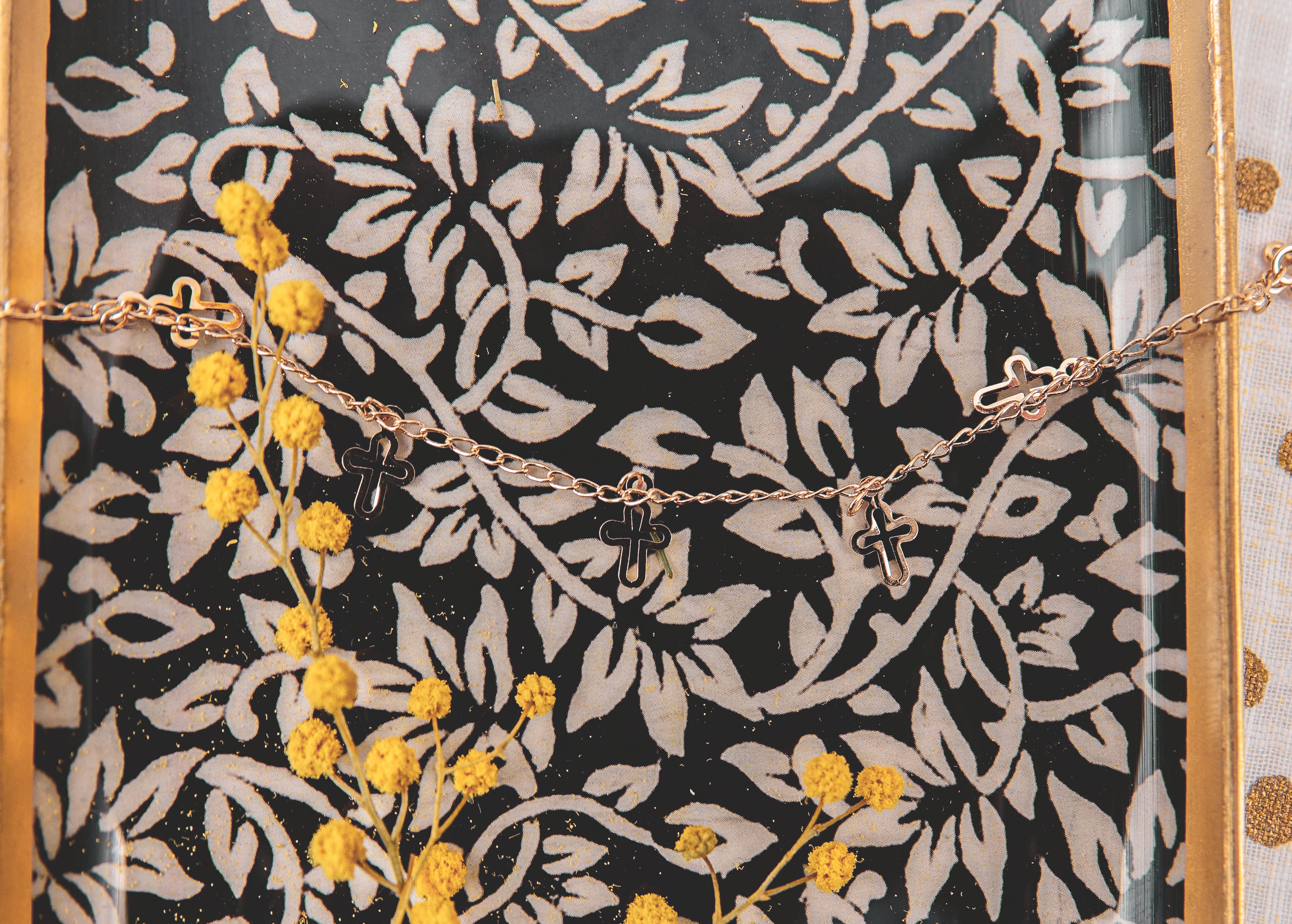 Bracelet Argent doré Multi croix