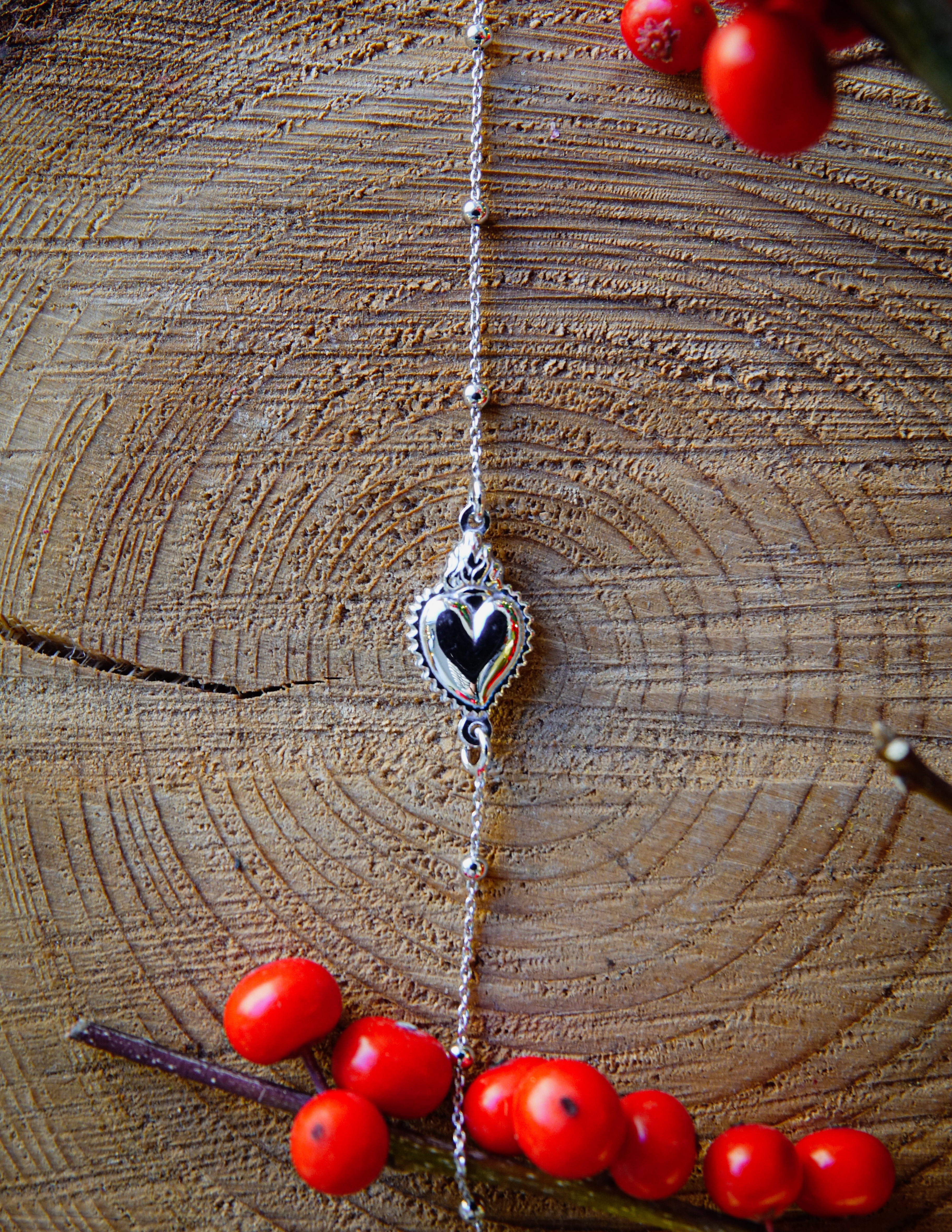 Bracelet en argent Coeur ex-voto