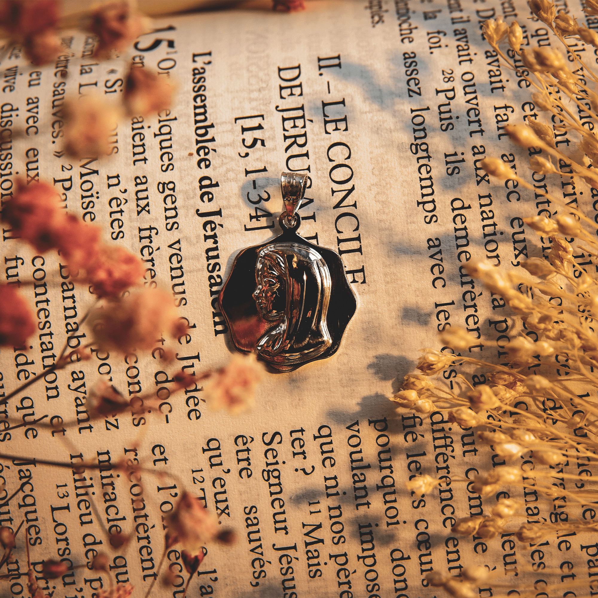 Médaille Vierge Marie, en argent. Cadeau de baptême ou de fête de la foi