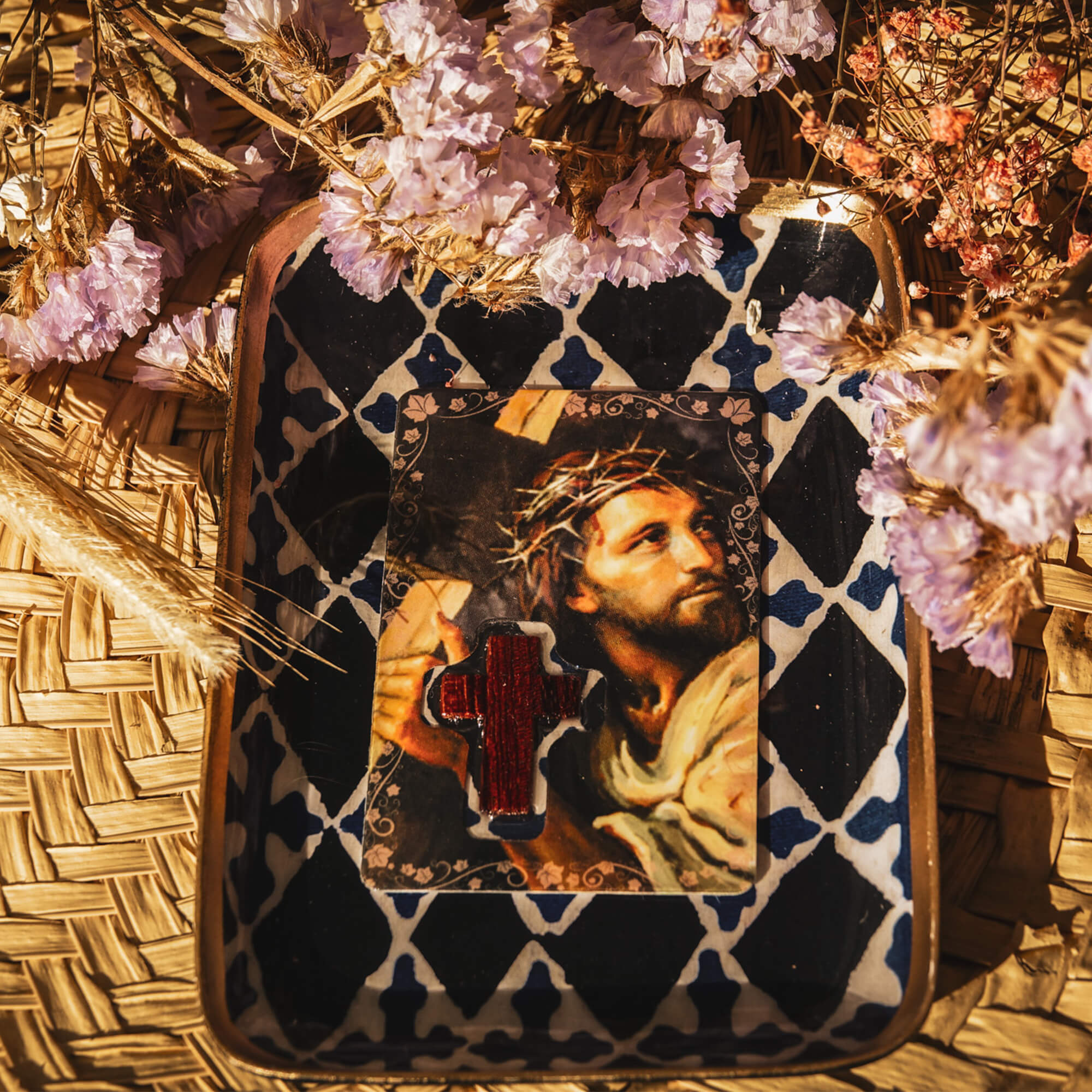 Un cadeau chrétien pour vous apprendre à prier avec cette Carte médaille - Prière à Jésus Crucifié