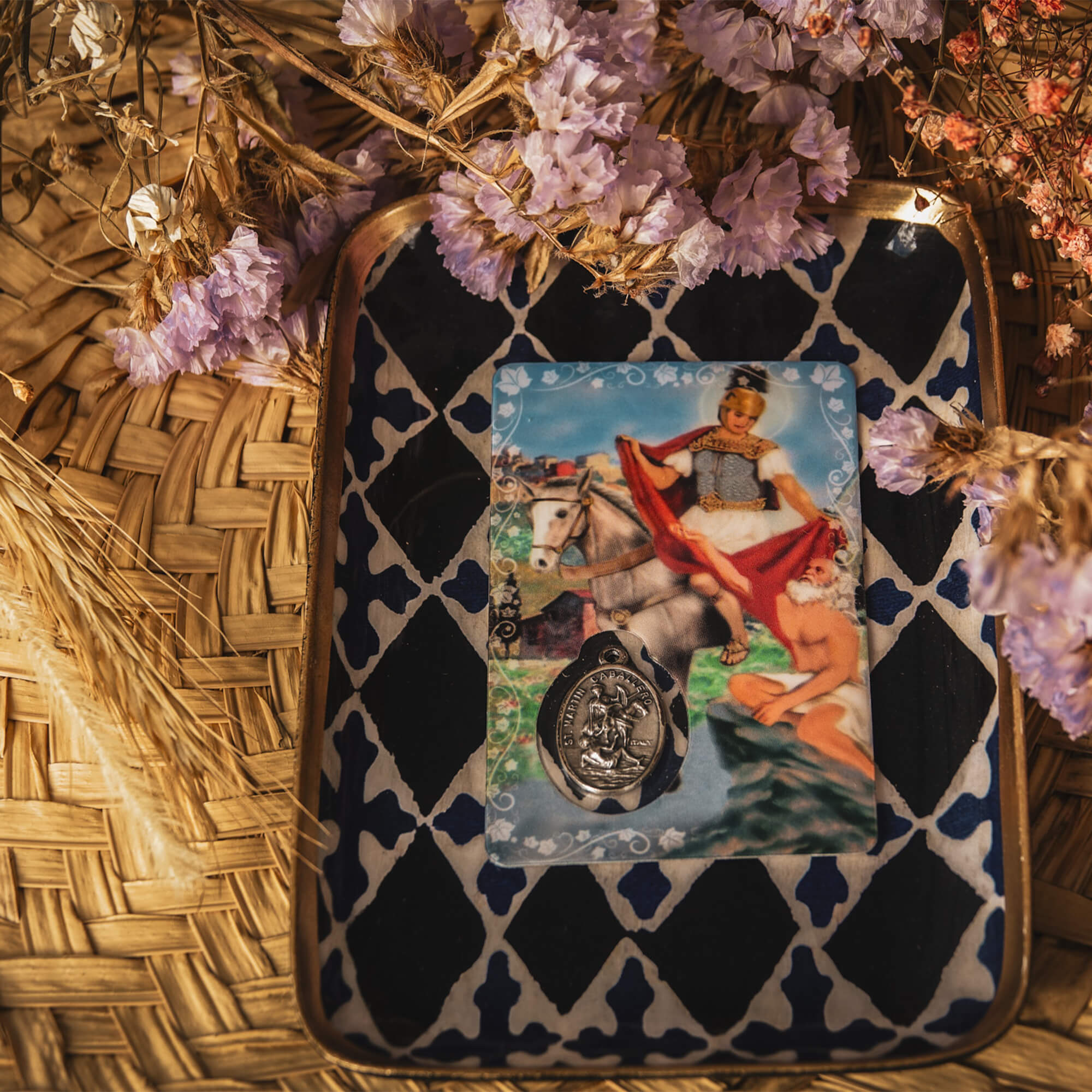 Un cadeau chrétien pour vous apprendre à prier avec cette Carte médaille - Prière à Saint Martin de Tours