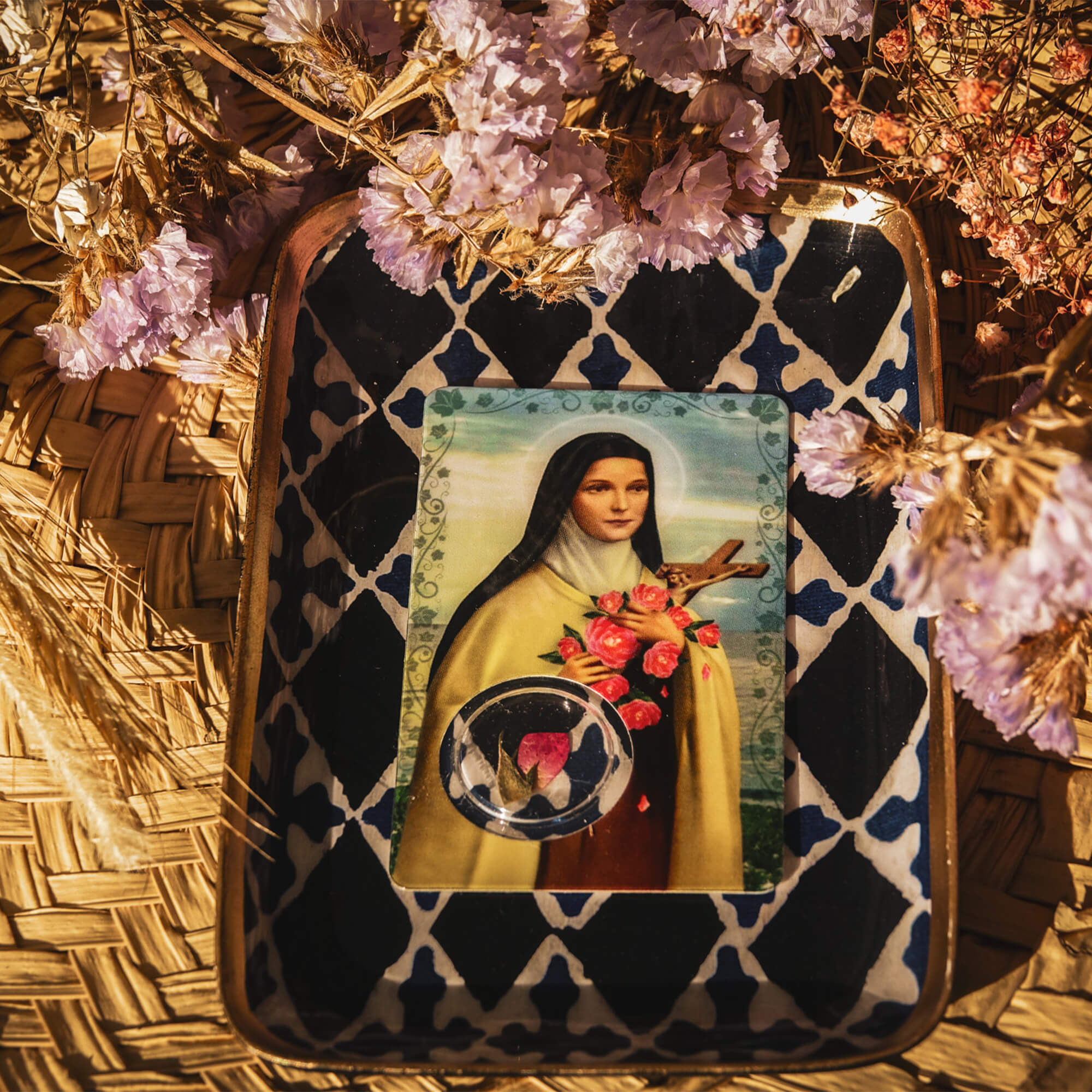 Un cadeau chrétien pour vous apprendre à prier avec cette Carte médaille - Sainte-Thérèse