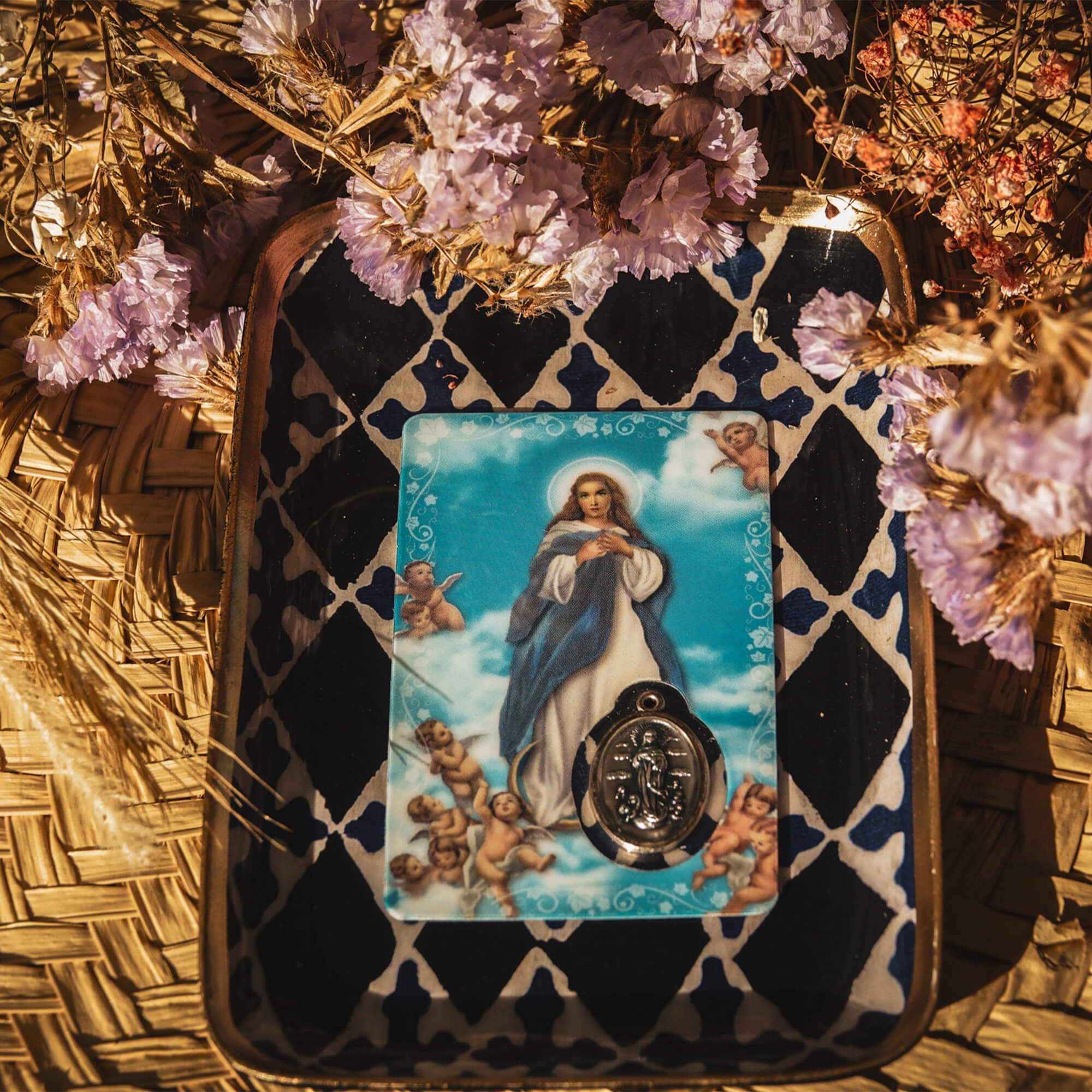 Un cadeau chrétien pour vous apprendre à prier avec cette Carte médaille - Salve Regina