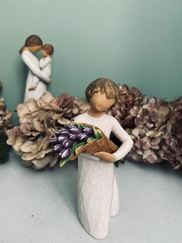 Statuette Willow Tree Surprise - Bouquet de tulipes, cadeau de vœux, félicitations, rétablissement, espoir et renouveau, transition de vie, symbole floral