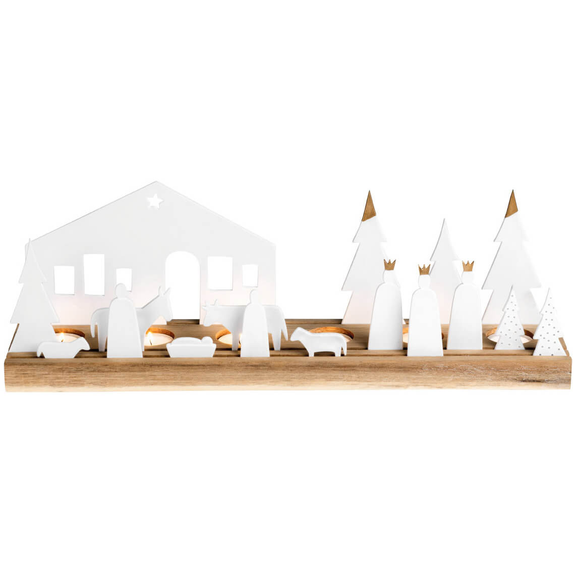 Crèche photophore Noël