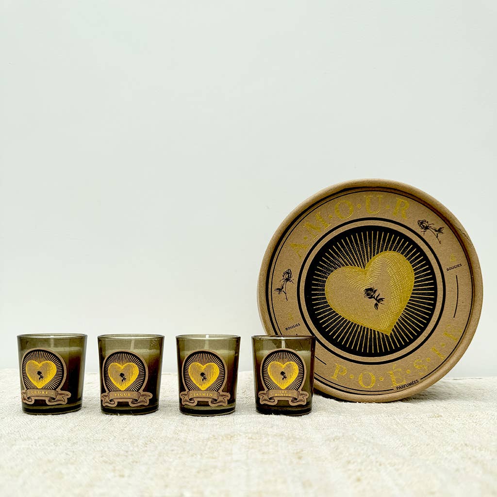Bougie amour cèdre D8 H9,2cm