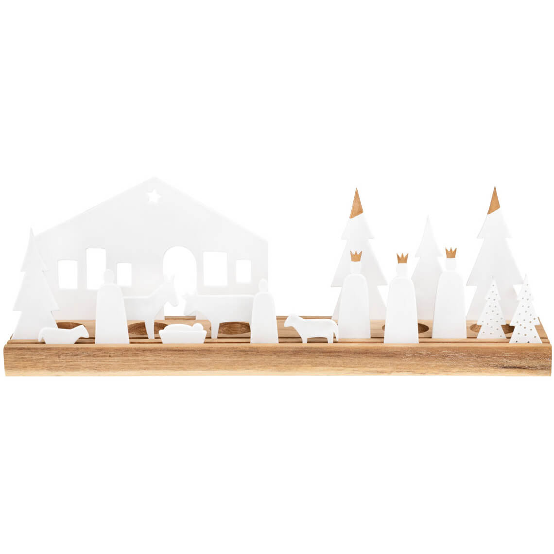 Crèche photophore Noël