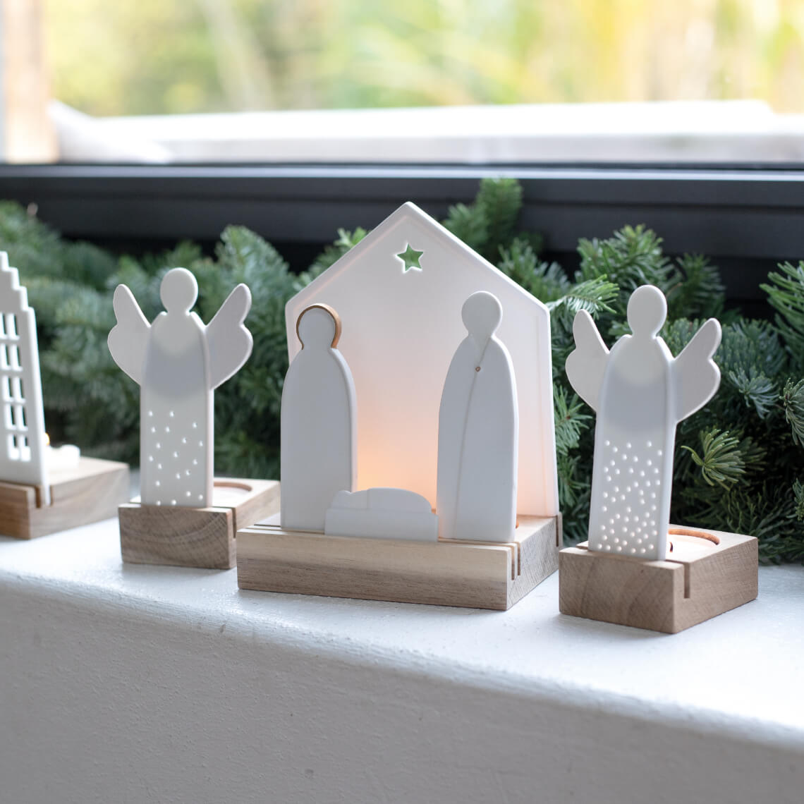 Photophore crèche de Noël
