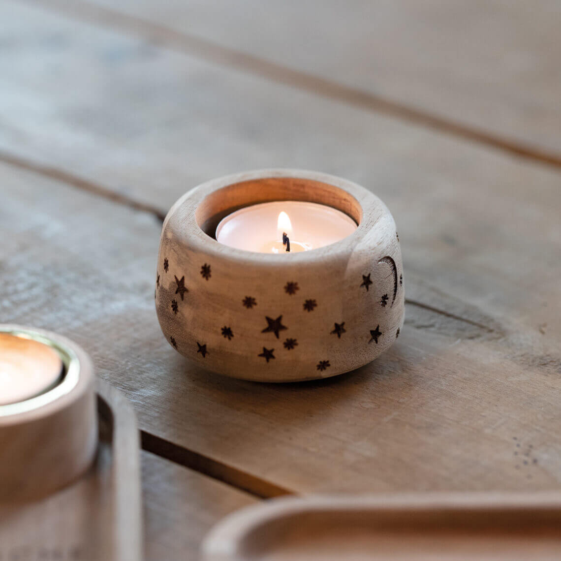 Bougeoir en bois-RADER