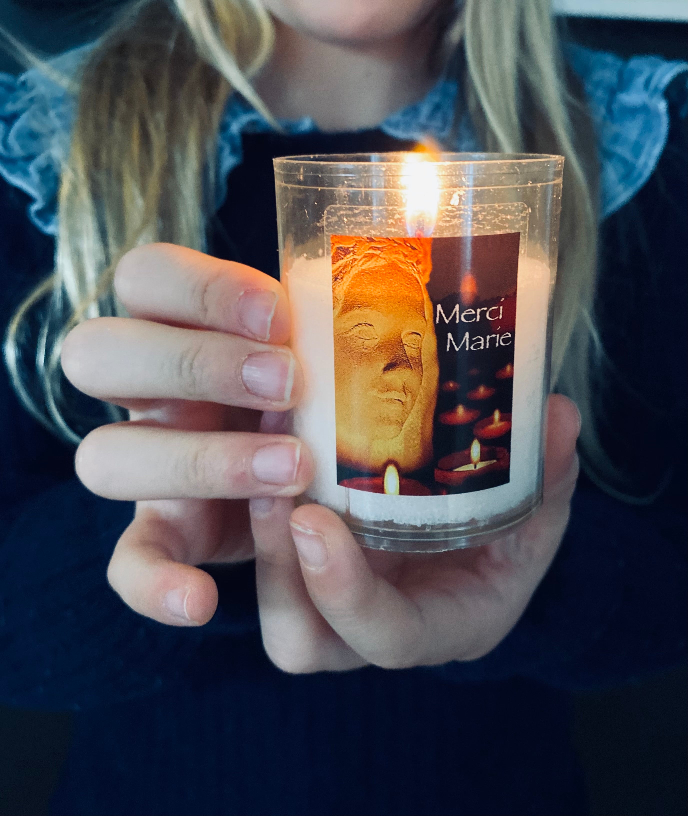 Lumignon, bougie, Merci Marie