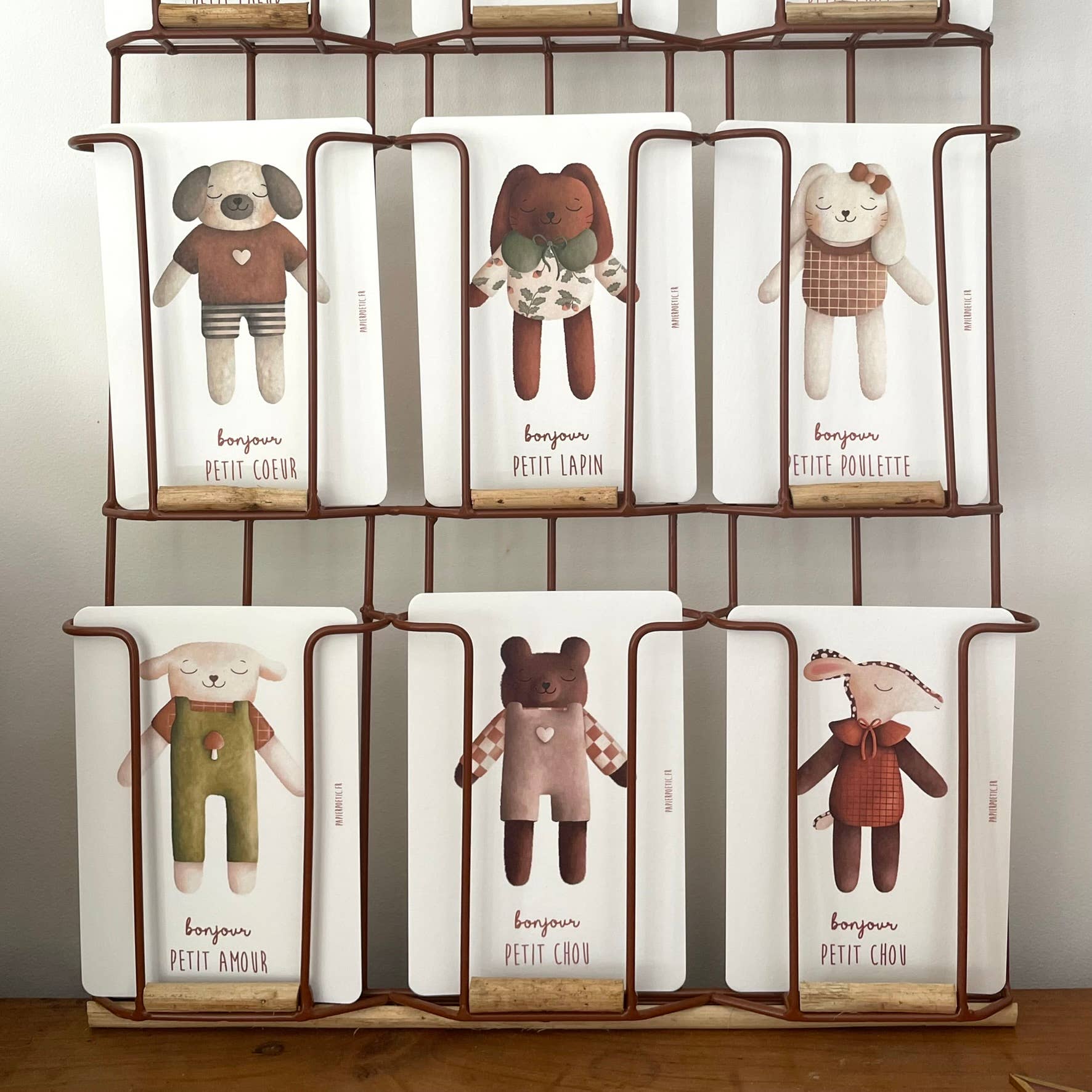 Carte Postale / Card "Doudou Lapin marron"