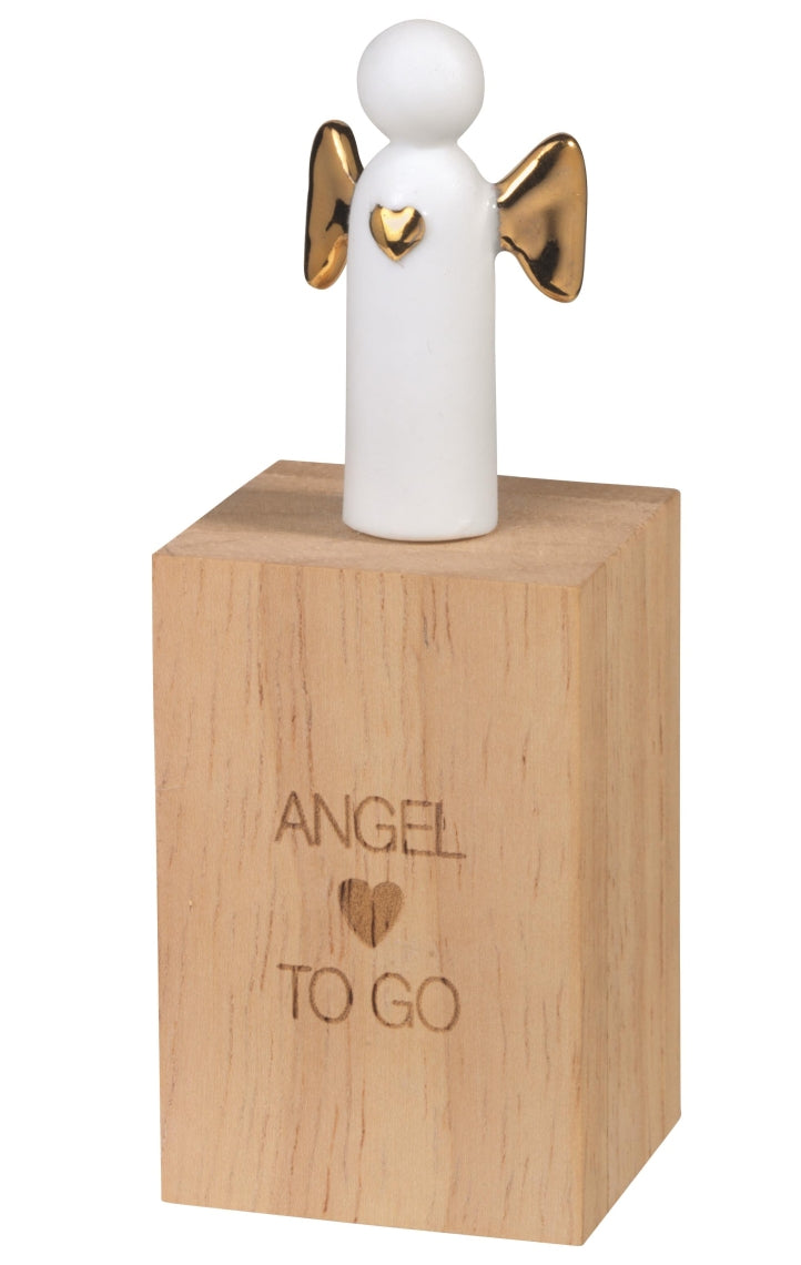 Ange gardien en porcelaine , "Angel to go "