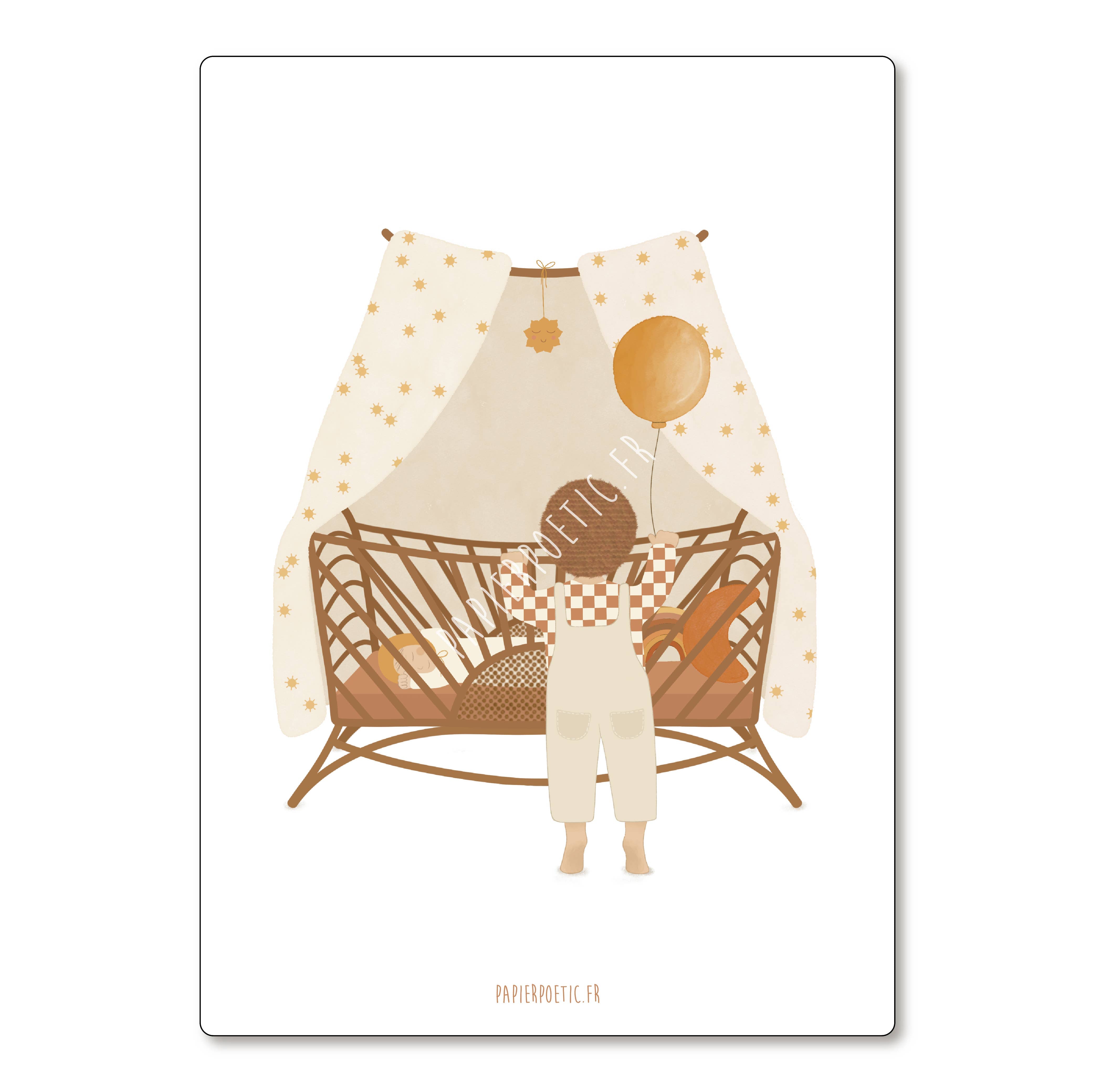 Carte/Card "Berceau fratrie"