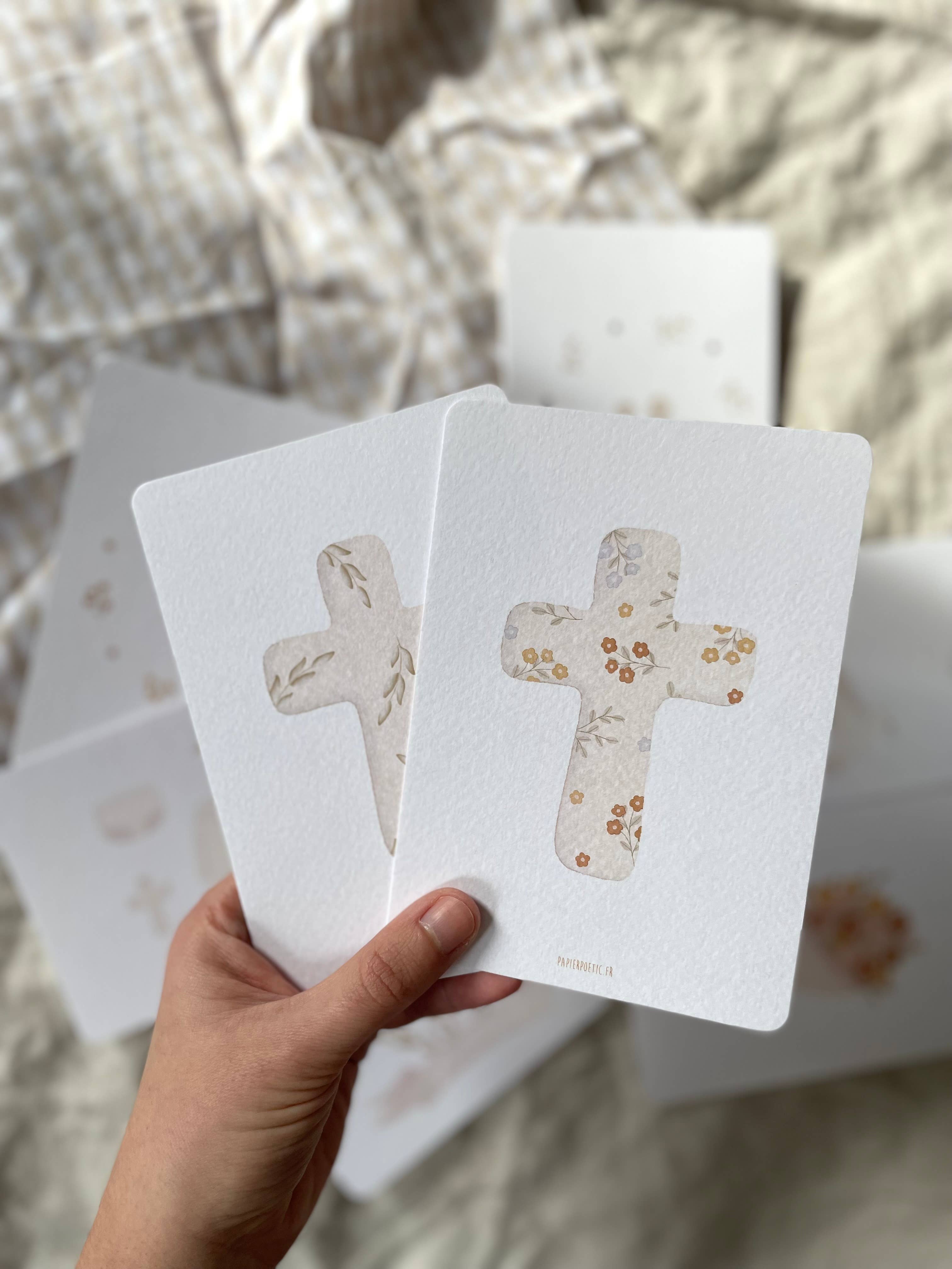 Carte Postale / Card "Croix Feuillage"