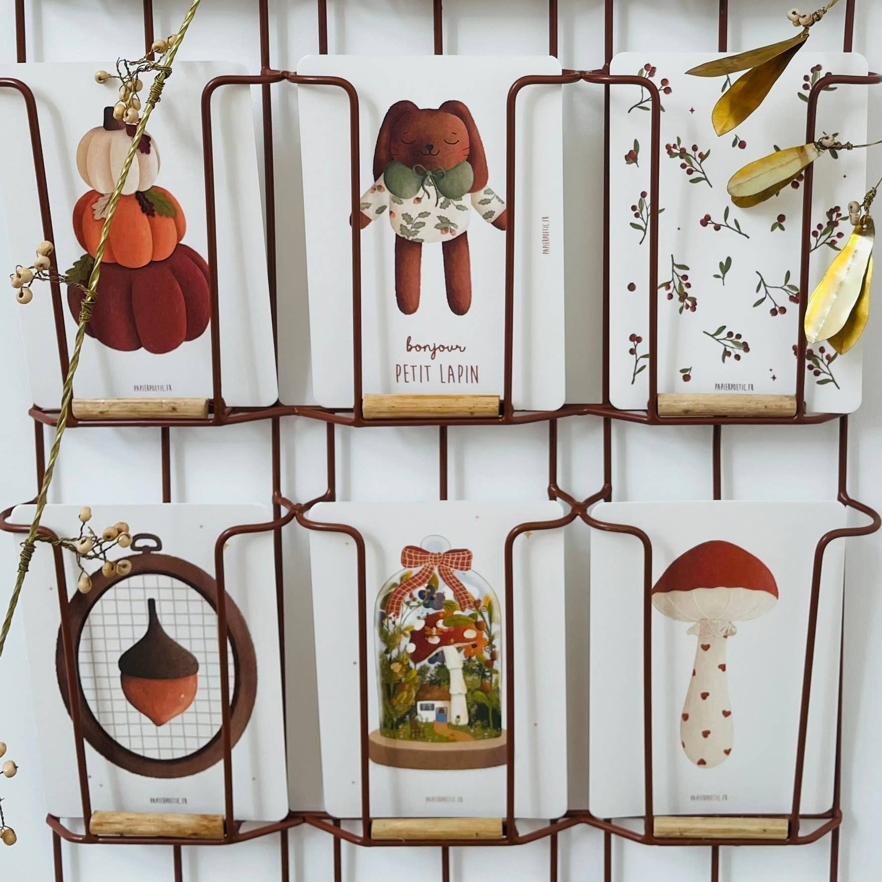 Carte Postale / Card "Doudou Lapin marron"