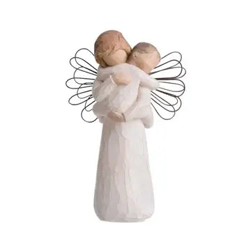 Décoration Willow Tree Angel's Embrace : Suspension représentant une étreinte d'ange, symbole de protection, confort, et célébration des étapes de la vie