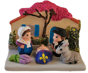 Crèche du Monde - Provence. Collection Boutique de Fourvière : Crèches artisanales en céramique peinte à la main du Pérou, certifiées Fair Trade. Objets de décoration de Noël.