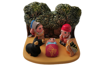 Crèche du Monde - Roussillon. Collection Boutique de Fourvière : Crèches artisanales en céramique peinte à la main du Pérou, certifiées Fair Trade. Objets de décoration de Noël.