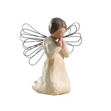 Figurine Willow Tree Angel of Prayer, ange de la prière, décoration spirituelle, résine peinte à la main