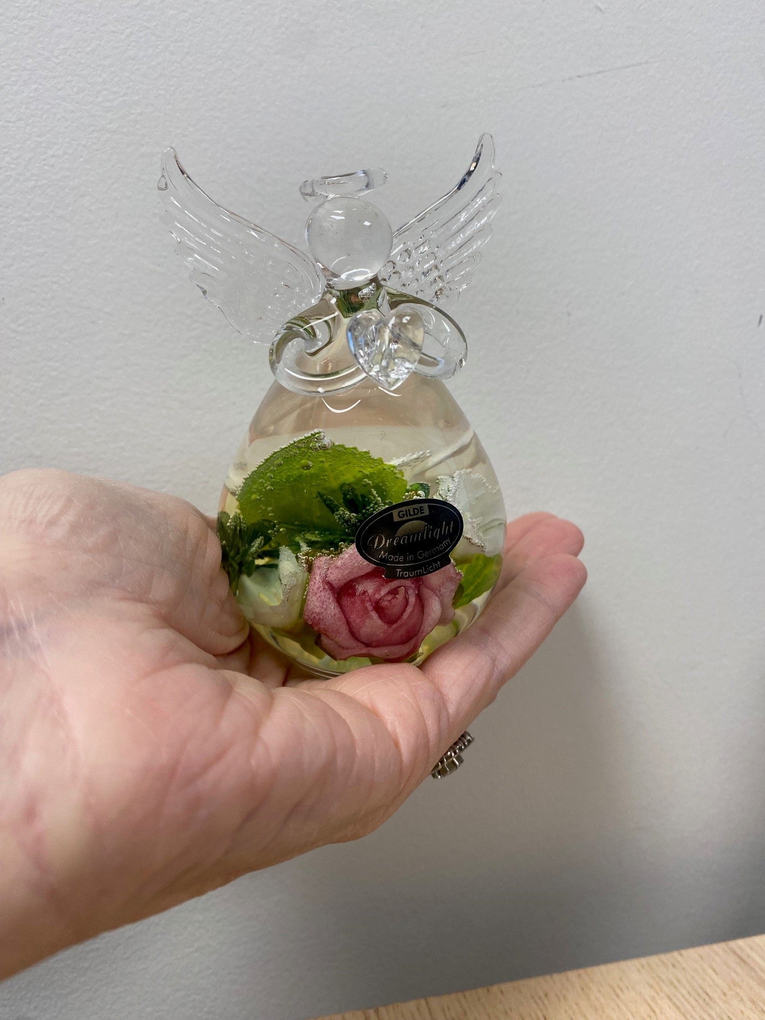 Ange en verre fleuri - Collection Dreamlight