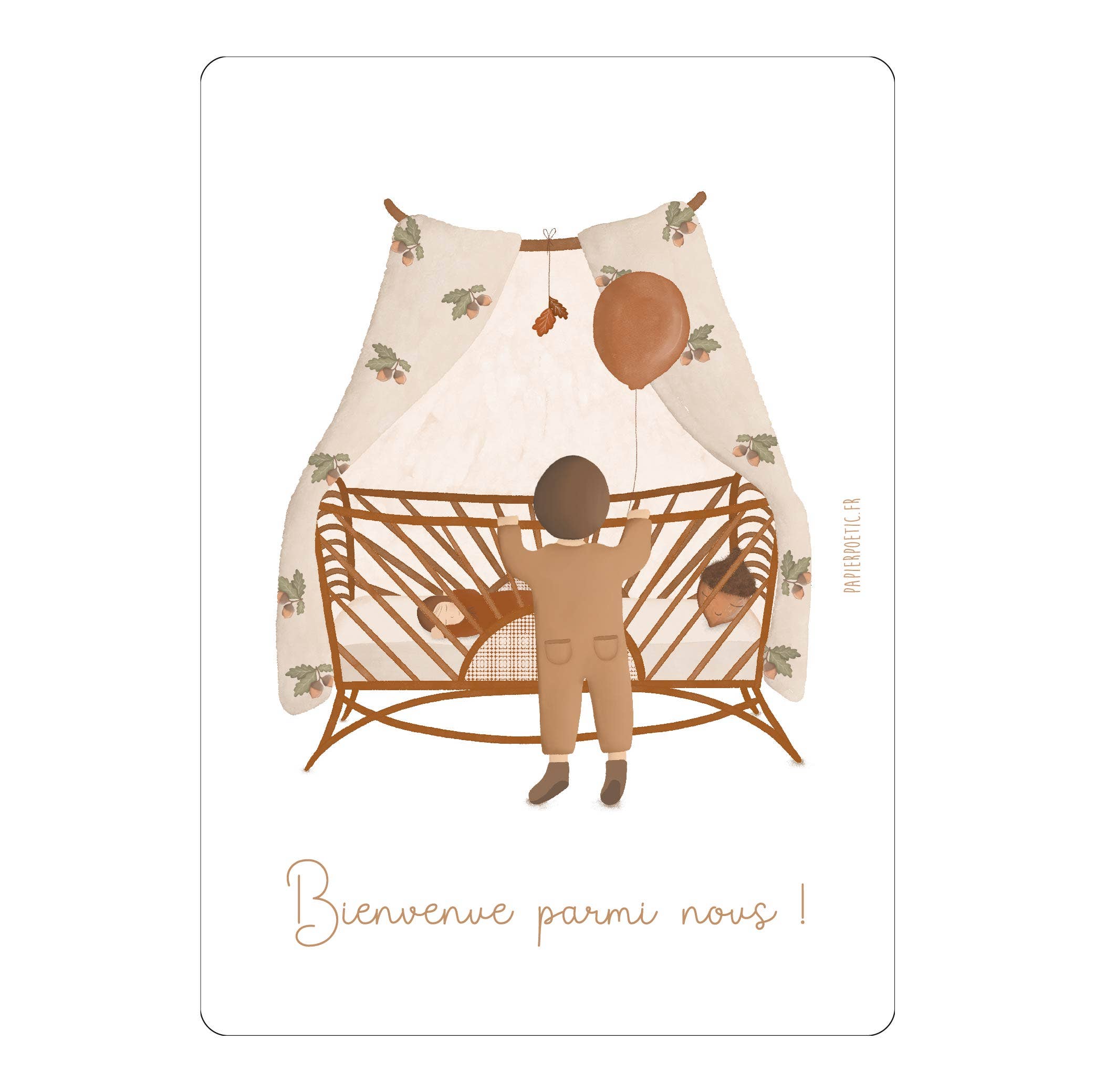 Carte Postale / Card  "Bienvenue parmi nous" automne