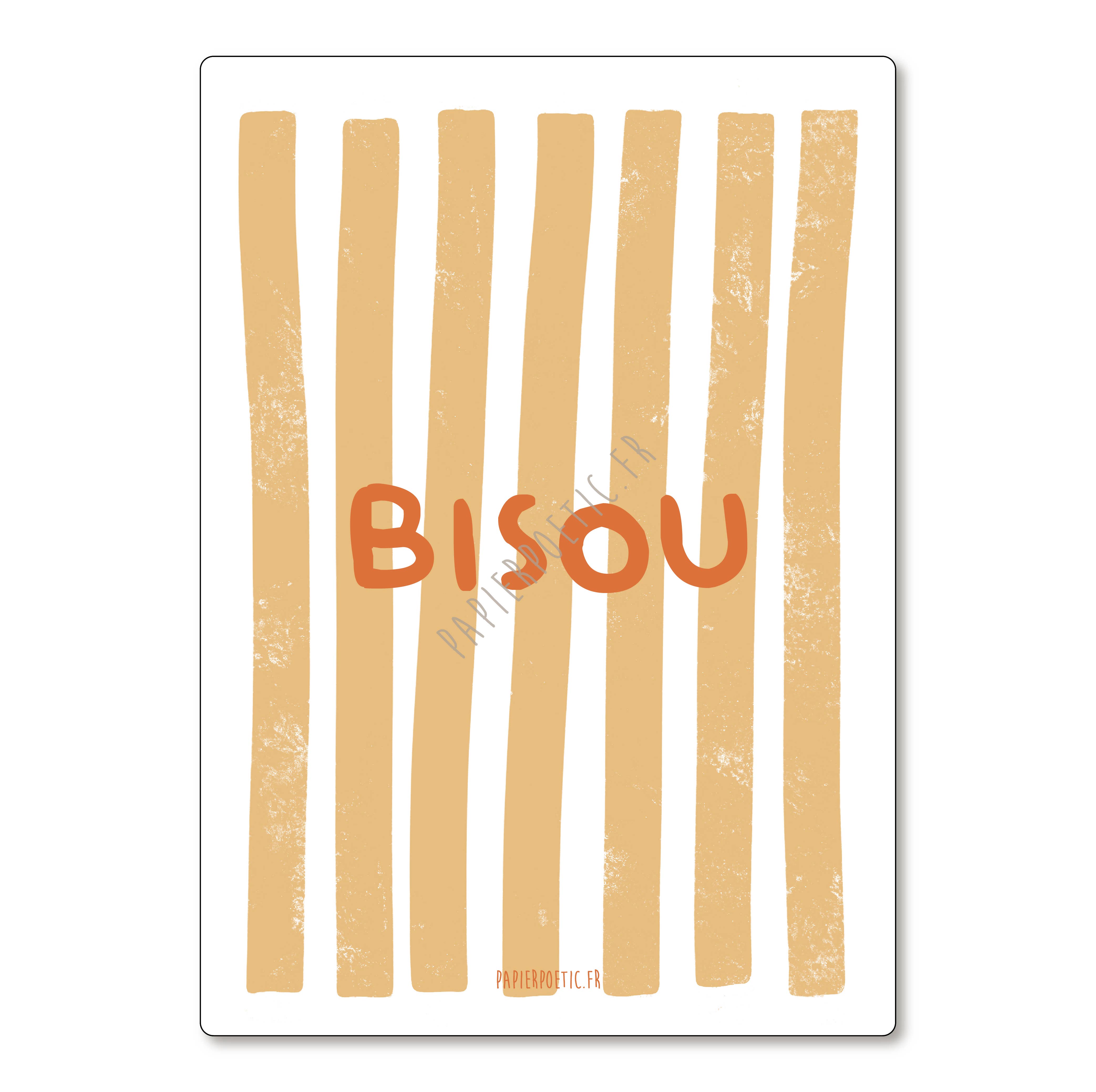 Carte Postale / Card "Bisou"
