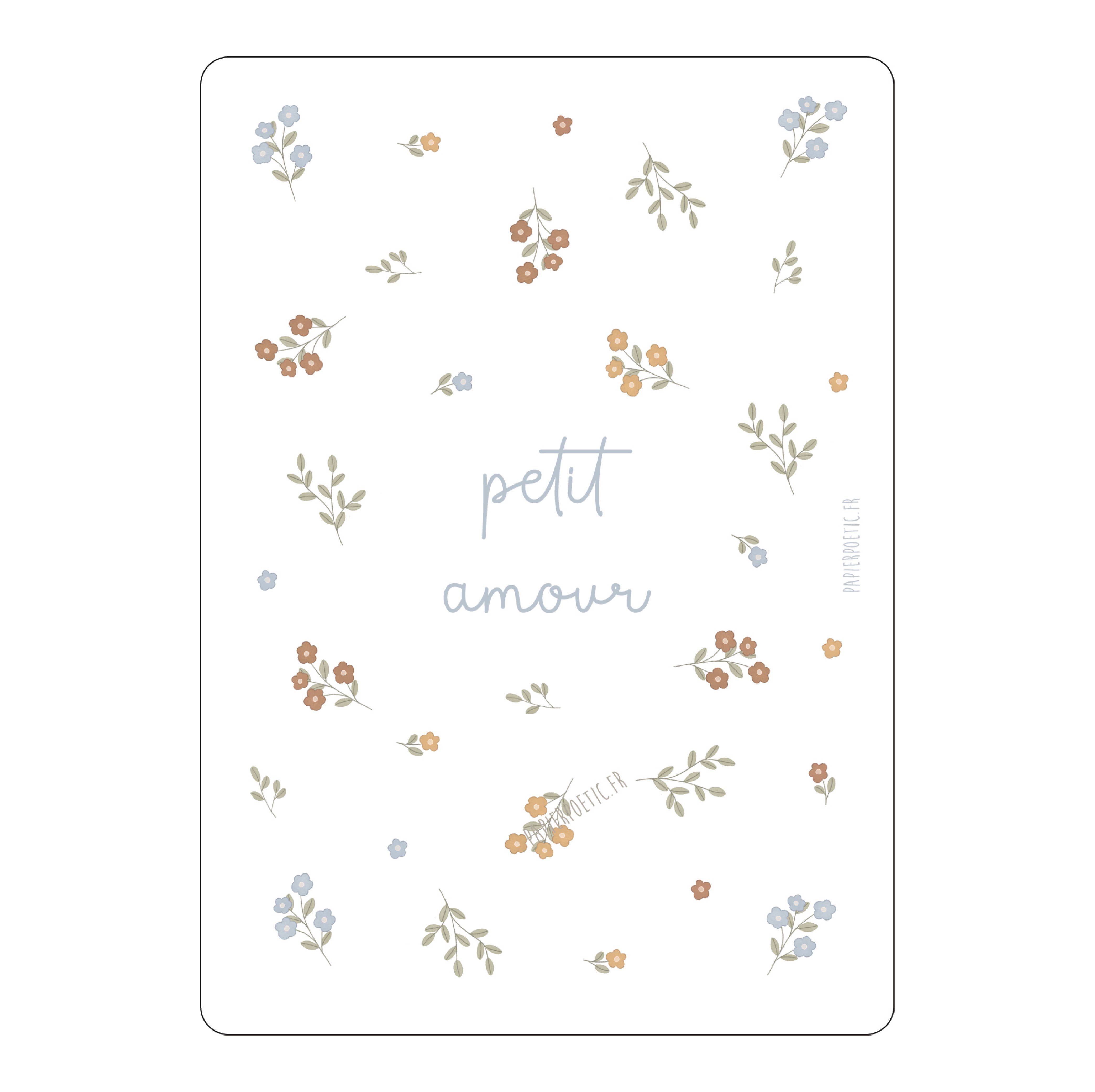 Carte/Card "Petit Amour Fleuri"