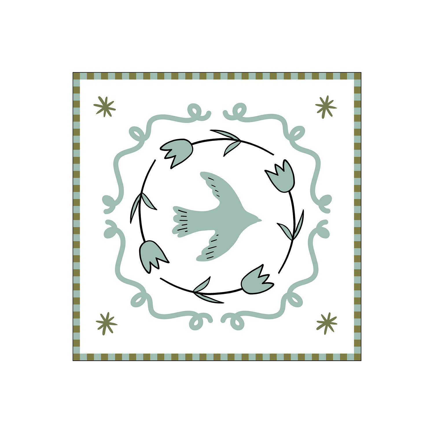 Serviette papier colombe bleu x20
