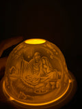 Photophore porcelaine Nativité