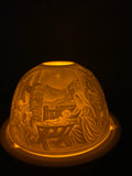 Photophore porcelaine Nativité